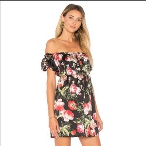 By the Way Paris Babydoll Dress in Dark Floral